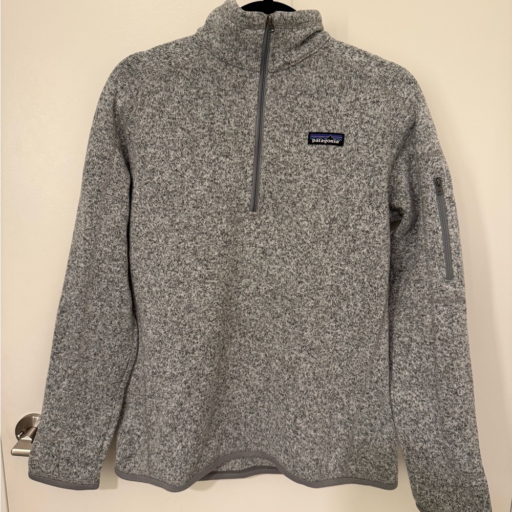 Patagonia Heather Gray Quarter-Zip Fleece Pullover